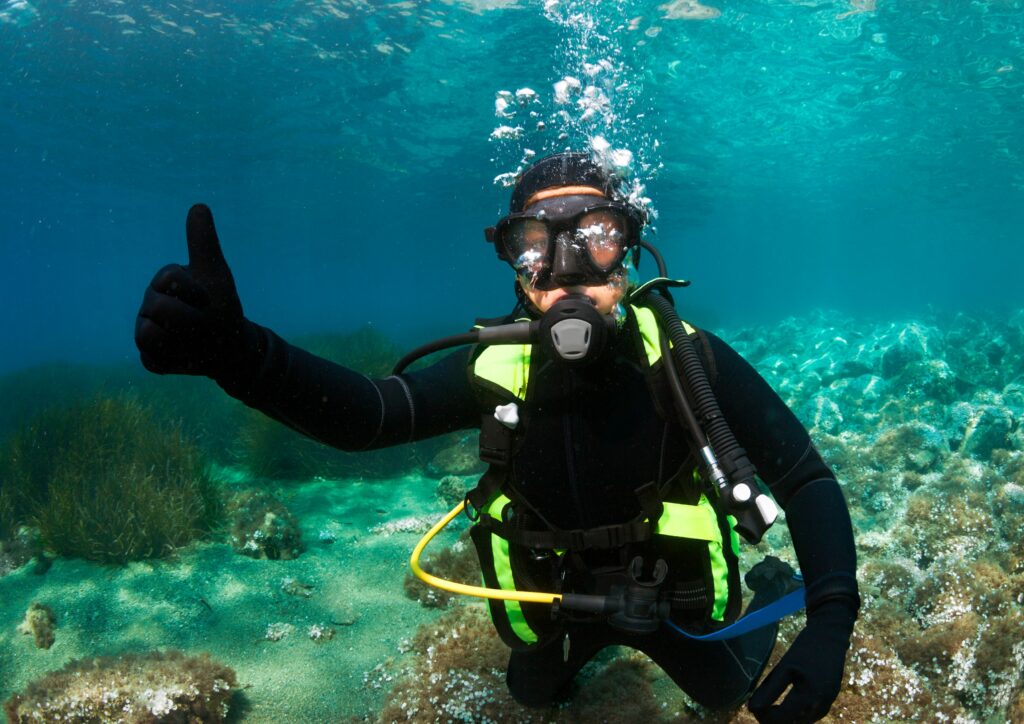 Master Diver with ok Sign