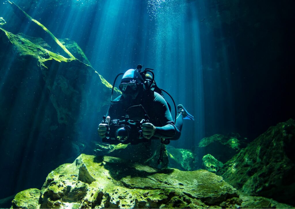 underwater photography equipment - photographer